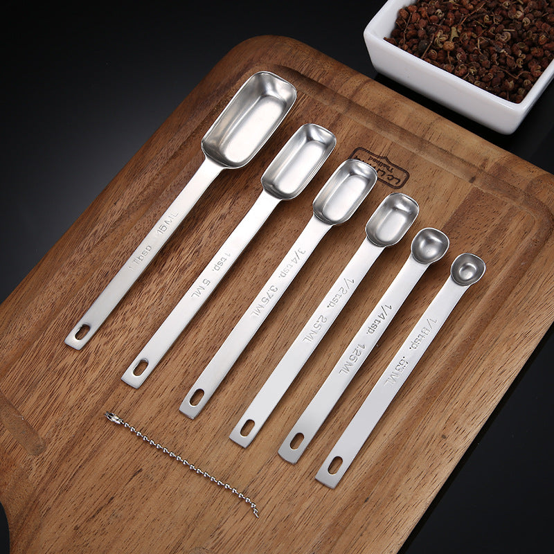 Measuring Spoon Sets Stainless Steel Coffee Spoons Set Of 6 Measuring  Tablespoons, Engraved Scale Spoon For Liquid And Dry Ingredients, Kitchen  Utensi